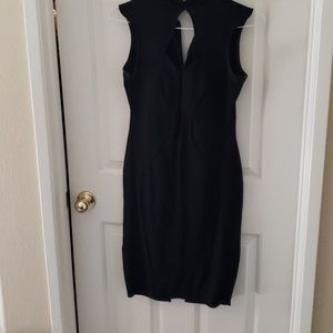 Black midi dress